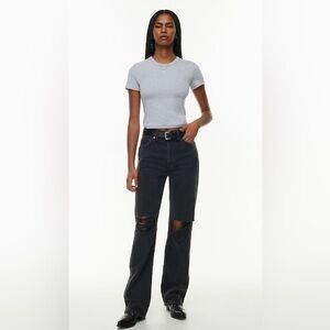RE/DONE '90s High Rise Loose Jean High-rise straight-leg ripped jeans
